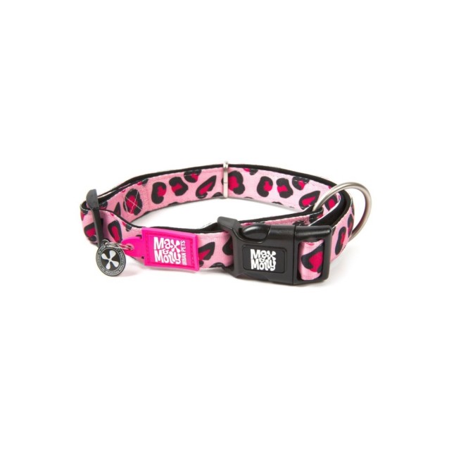 Περιλαίμιο Max & Molly Leopard Pink Small