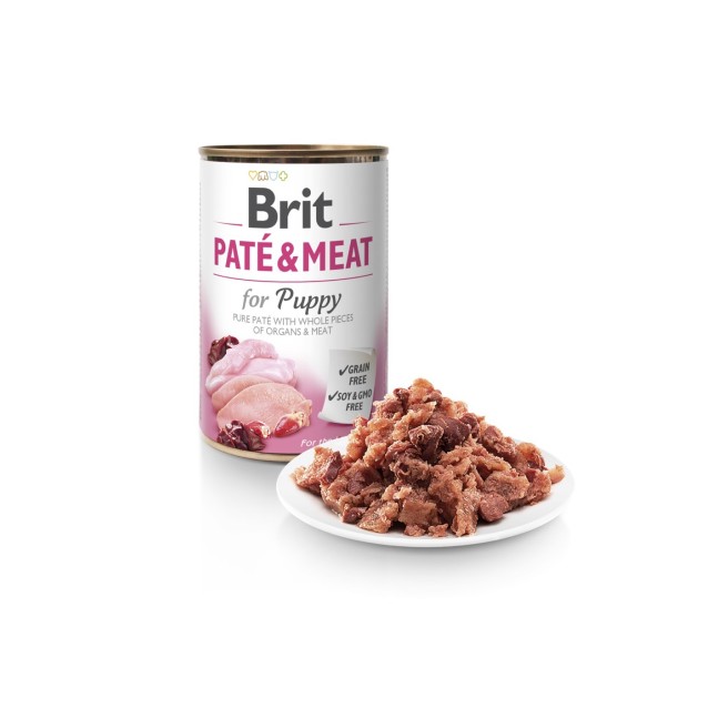 Brit Dog Can Pate & Meat Puppy Chicken & Turkey 400gr  Brit Dog Can Pate & Meat Puppy Chicken & Turkey 400gr