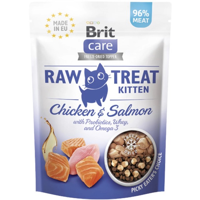 Brit Care Raw Treat Kitten Chicken & Salmon 40gr