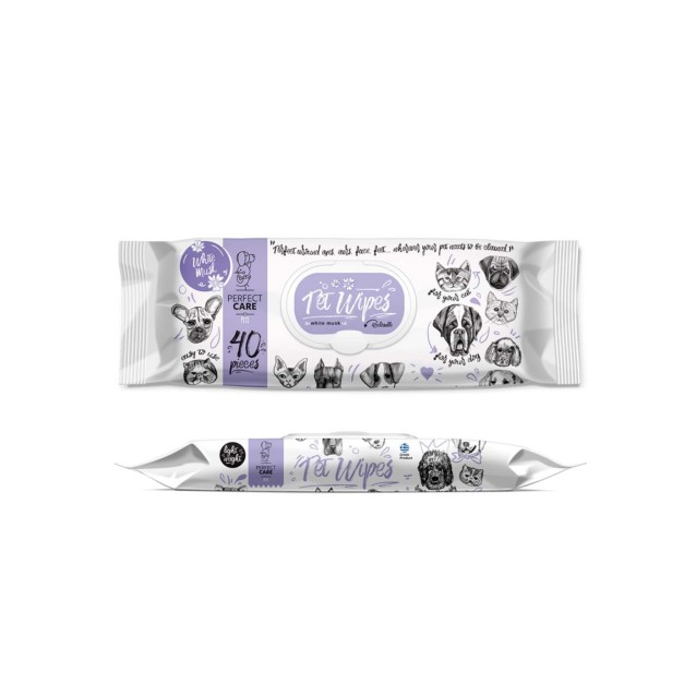 Perfect Care Pet Wipes Χλωρεξιδίνη White Musk (50 τεμ.)