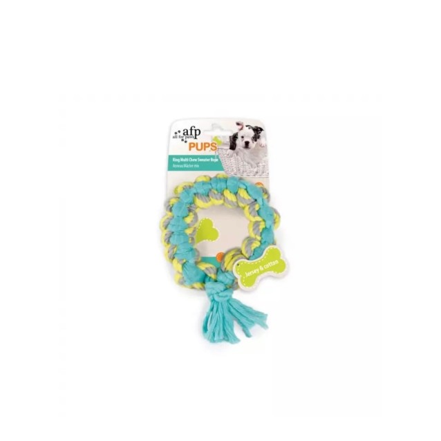 All For Paws Ring Multi Chew Sweater Rope Pups 9cm