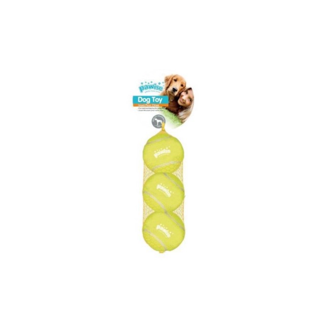 PW Παιχνίδι Σκύλου Squeaky Tennis Ball (3τμχ) 6,3cm
