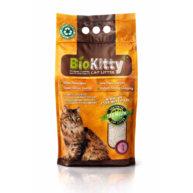 BioKitty Clumping Άμμος Γάτας Με Άρωμα Πούδρας 10lt