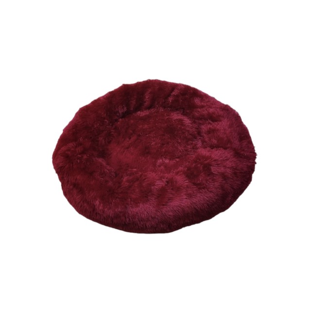Fluffy Bed Dark Red 80cm