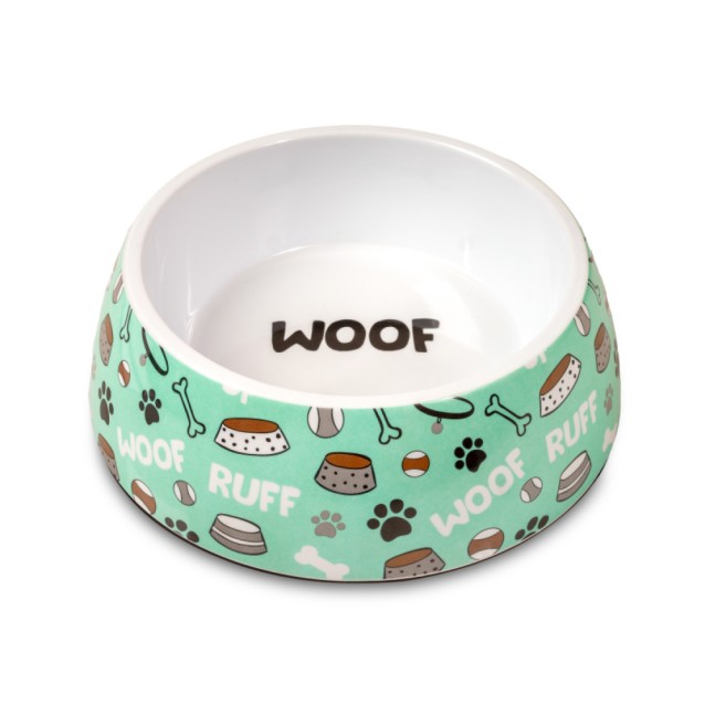 Μπόλ Μελαμίνης Τυρκουάζ Woof Ruff Large 900ml