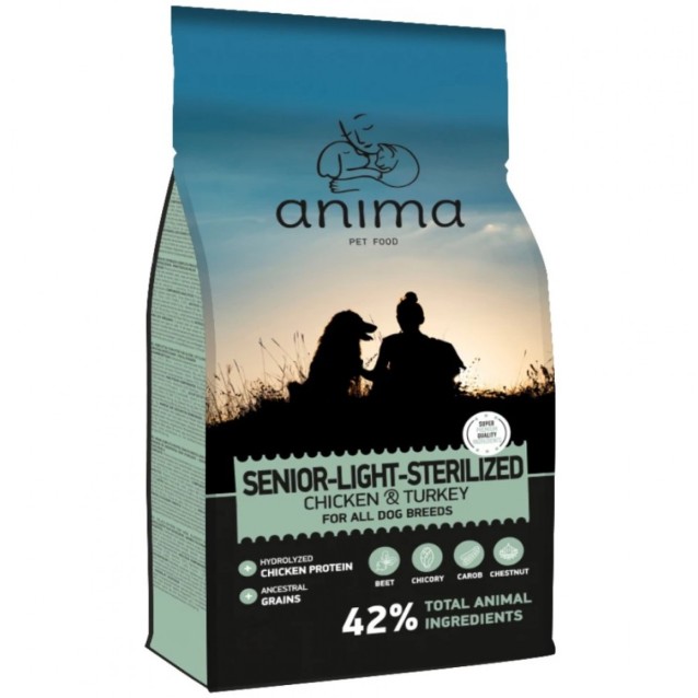 Anima Senior Light Sterilised Chicken & Turkey 14Kg
