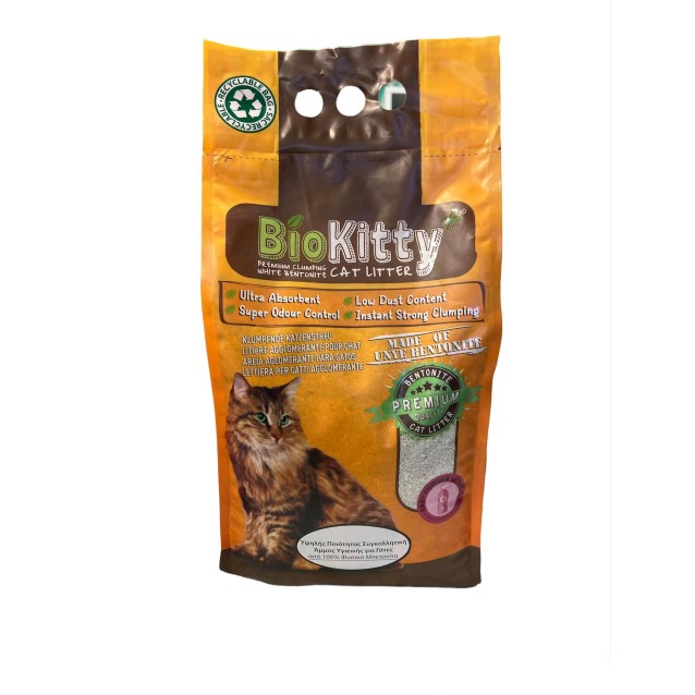 BioKitty Clumping Άμμος Γάτας Με Άρωμα Πούδρας 10lt