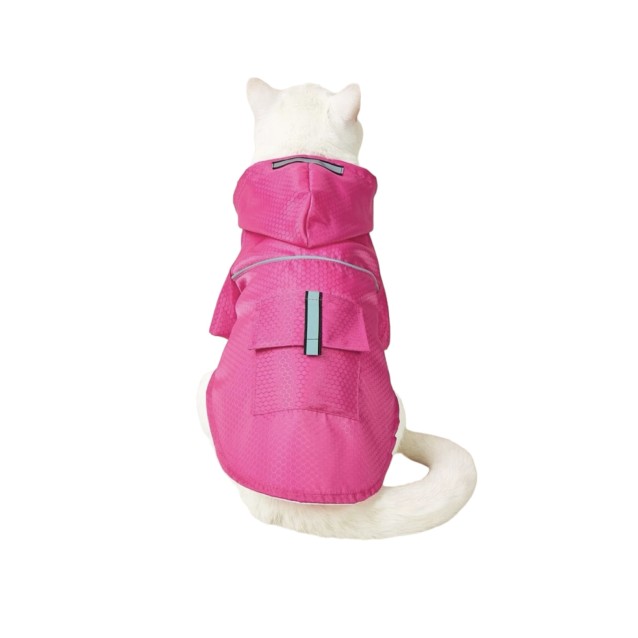 Pink Raincoat With Pocket & Hood 40cm