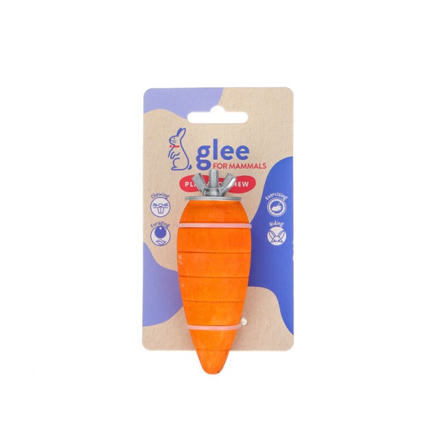 Glee Wooden Carrot to Gnaw 7.5cm Glee Wooden Carrot to Gnaw 7.5cm