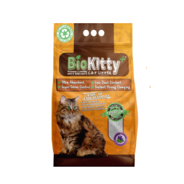 BioKitty Clumping Άμμος Γάτας Με Άρωμα Λεβάντας 5lt