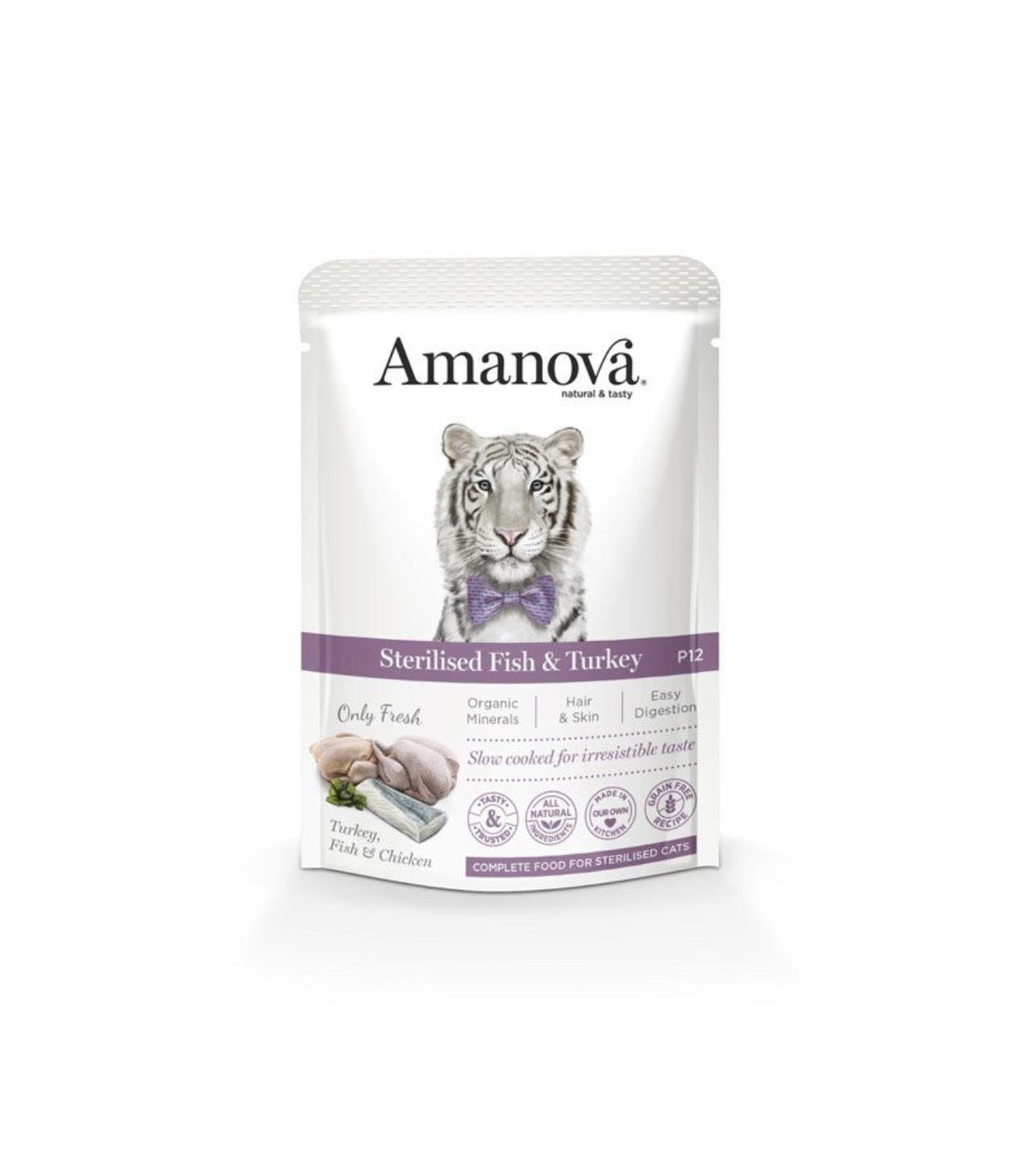 Amanova Cat Adult Sterilised Fish and Turkey 85gr