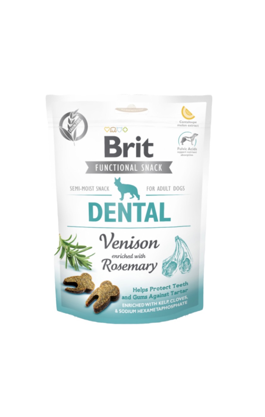 Brit Functional Dental Οδοντική Λιχουδιά Σκύλου με Ελάφι και Δεντρολίβανο 150gr
