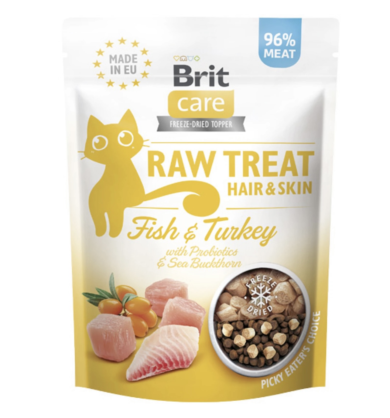 Brit Care Cat Raw Treat Hair & Skin Fish & Turkey 40gr