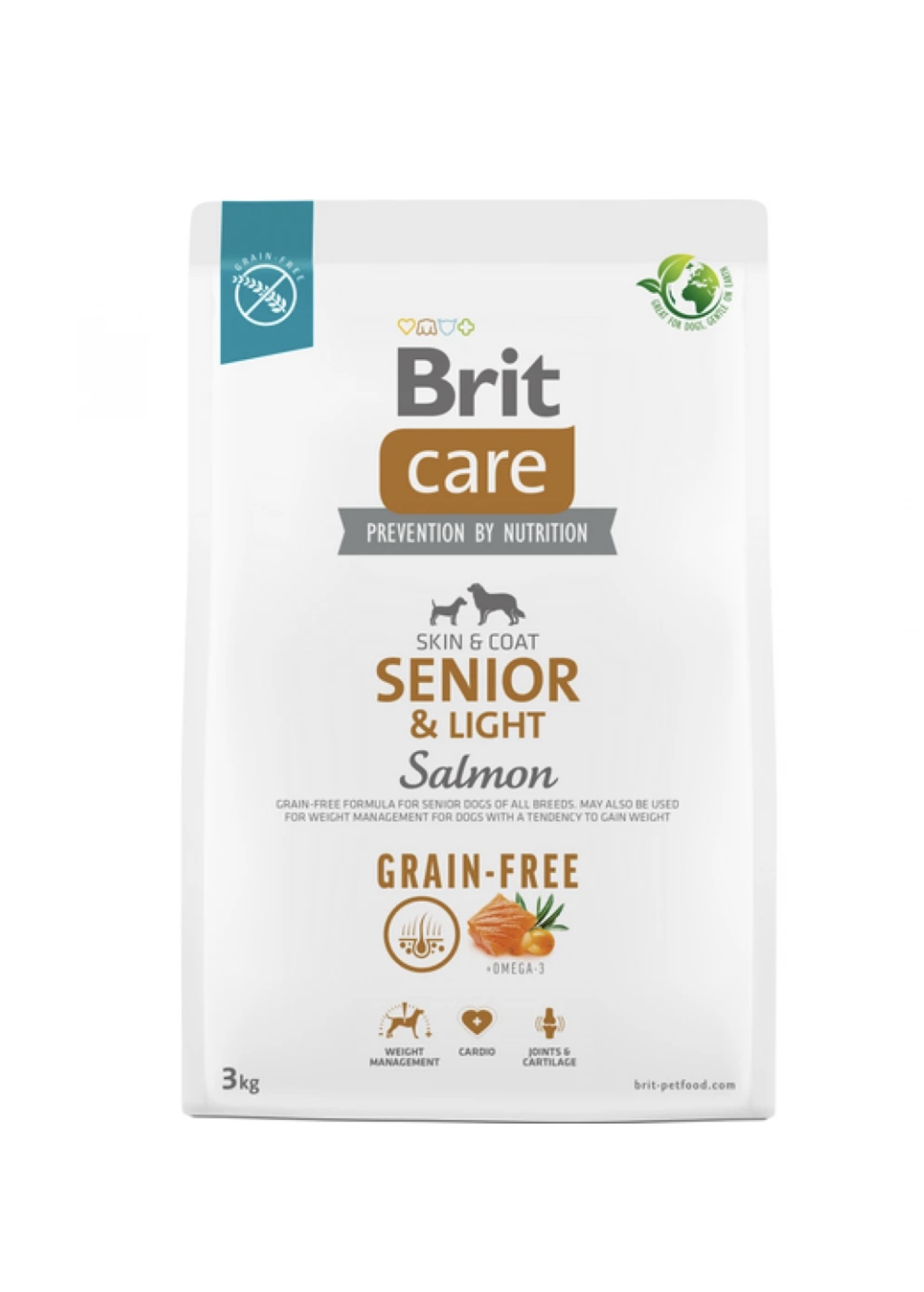 Brit Care Grain Free Senior & Light Salmon & Potato 3kg