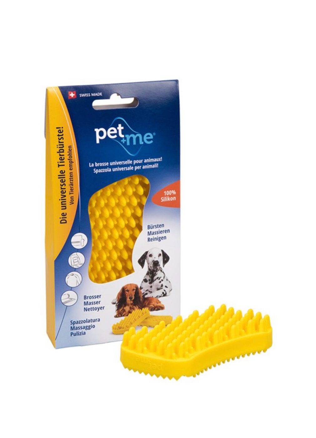 Pet&Me Βούρτσα σιλικόνης για Κοντότριχους Σκύλους  