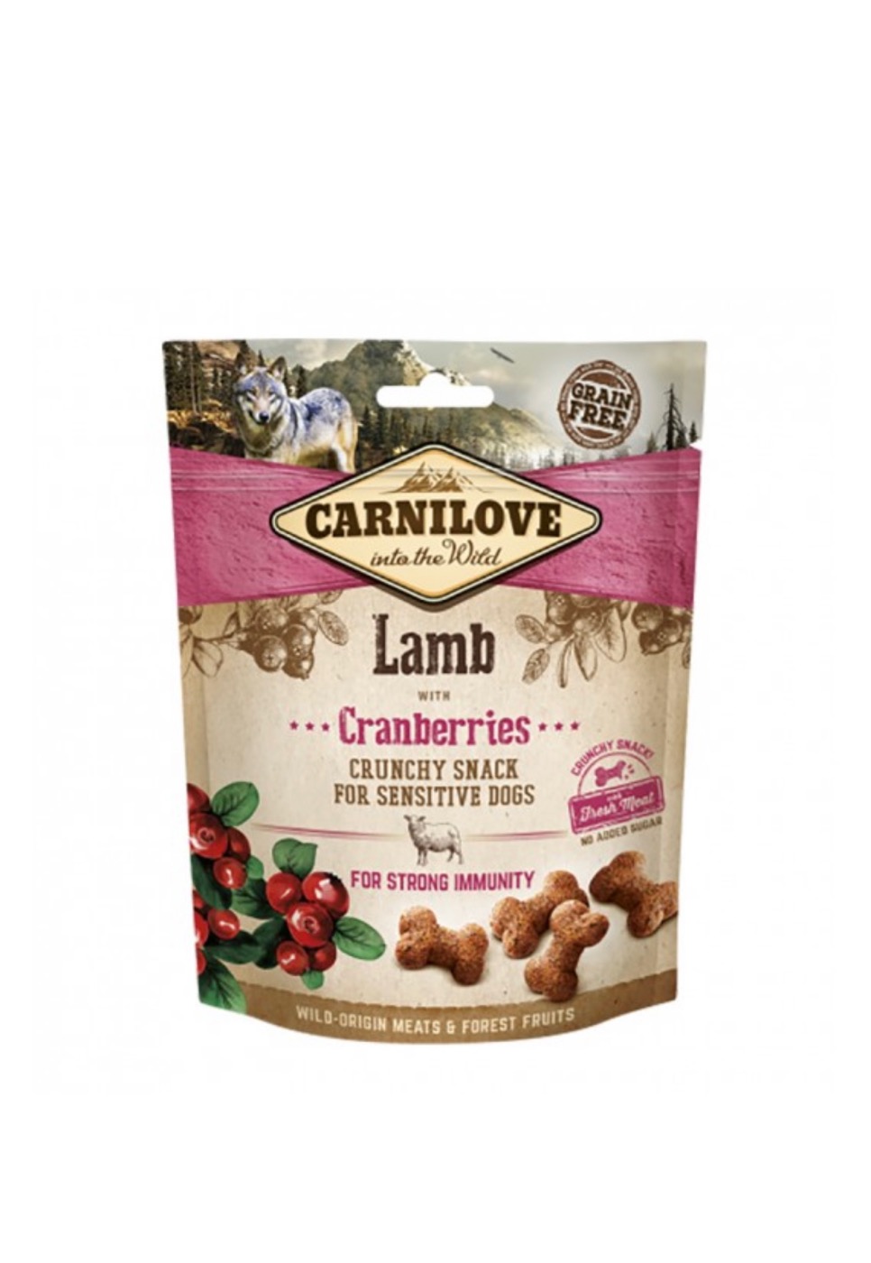 Carnilove Λιχουδιά Σκύλου με Αρνί και Μύρτιλα 200gr