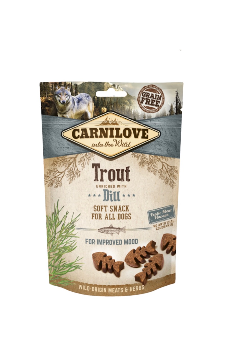 Carnilove Soft Λιχουδιές Σκύλου με Πέστροφα και Άνηθο 200gr