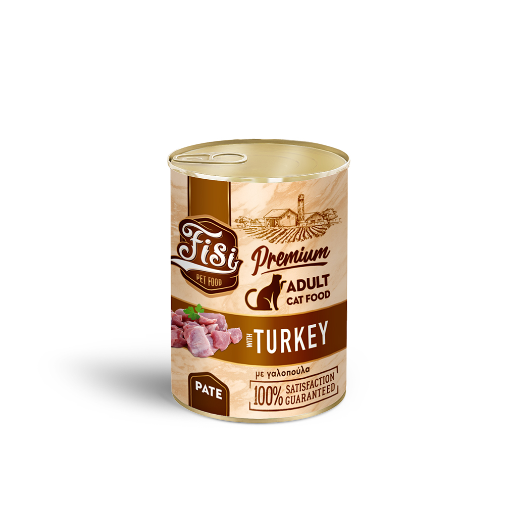Fisi Cat Adult Γαλοπούλα Πατέ 400gr