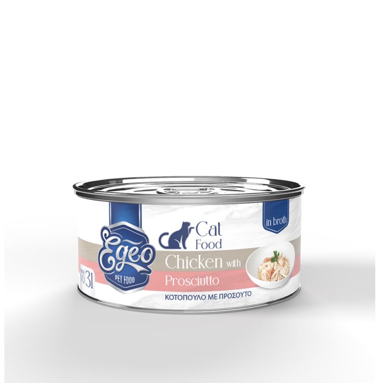 Egeo Cat Adult Κοτόπουλο με Προσούτο σε Ζωμό 70gr