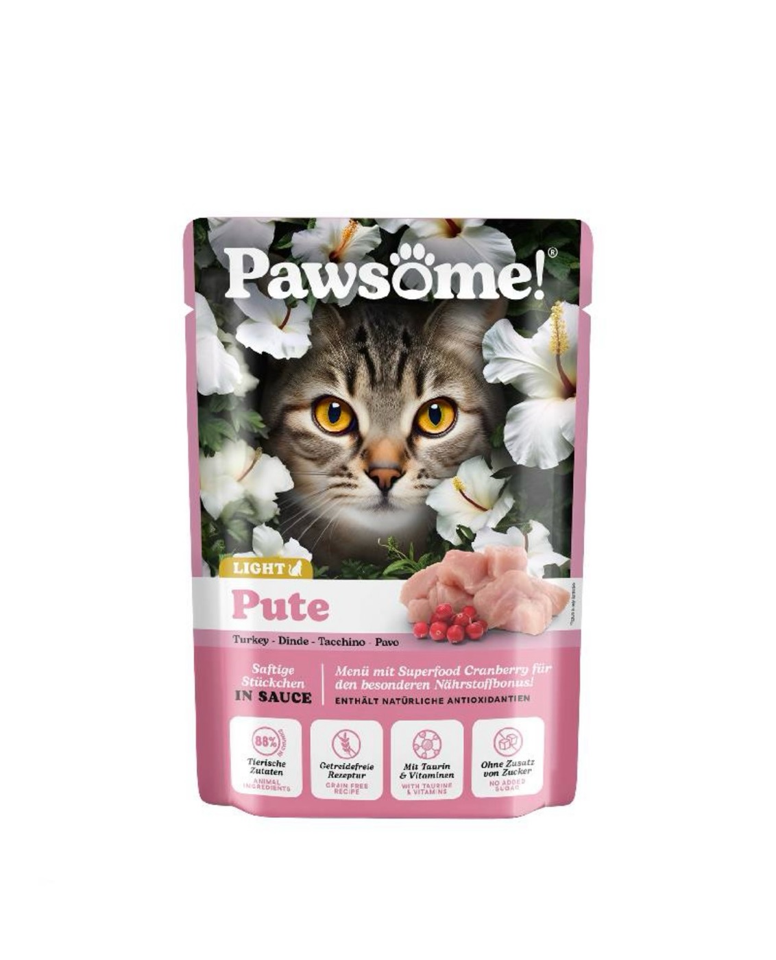 Pawsome Adult Light Γαλοπούλα 85gr