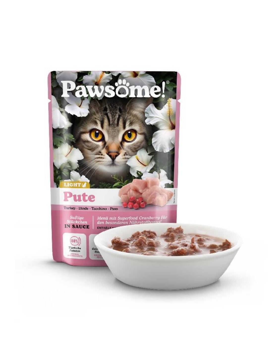 Pawsome Adult Light Γαλοπούλα 85gr