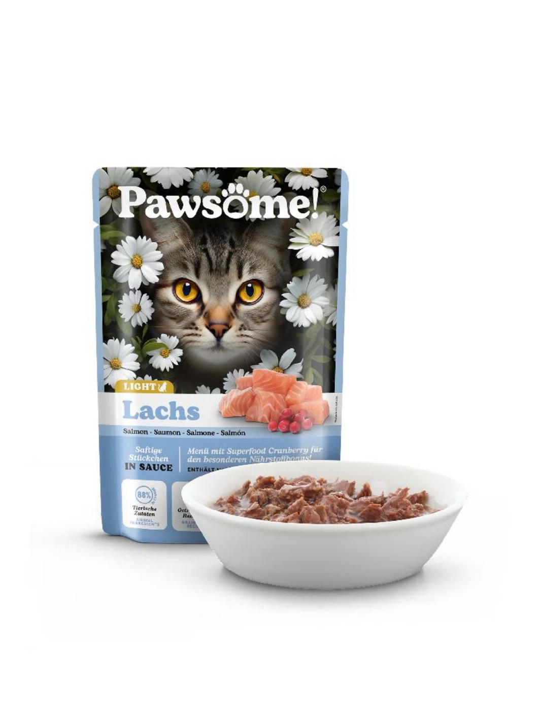 Pawsome Adult Light Σολομός 85gr