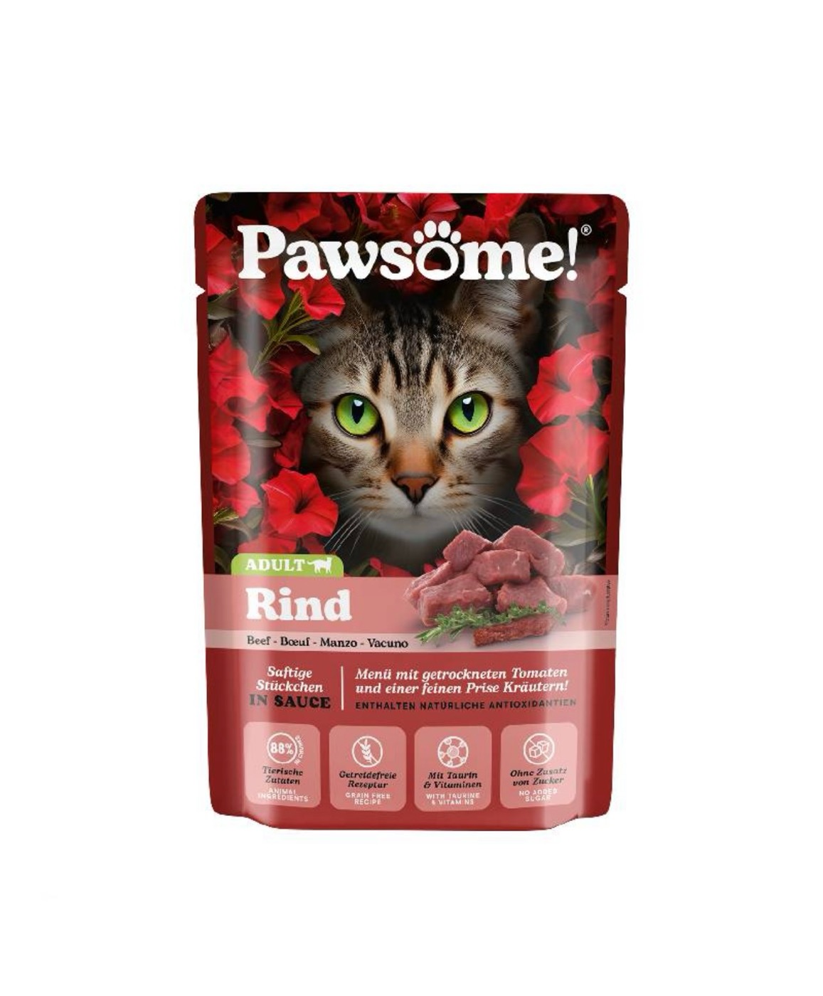 Pawsome Adult Βοδινό 85gr