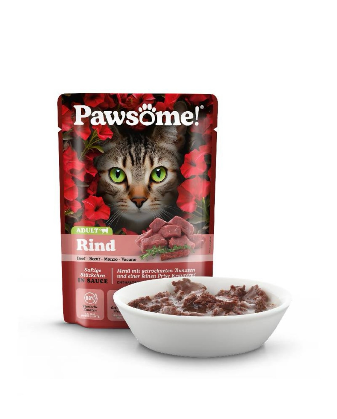Pawsome Adult Βοδινό 85gr