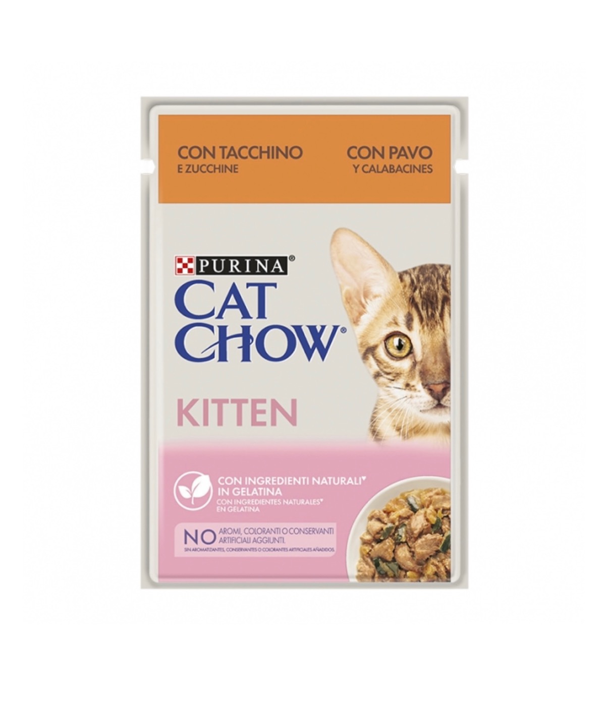 Cat Chow Kitten Γαλοπούλα & Κολοκυθάκια σε Ζελέ 85gr