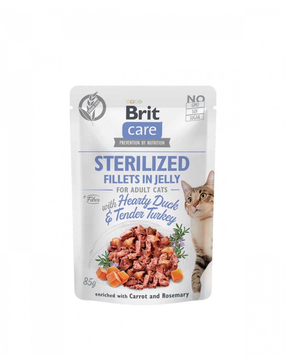 Brit Care Pouch Sterilised Duck & Turkey in Jelly 85g