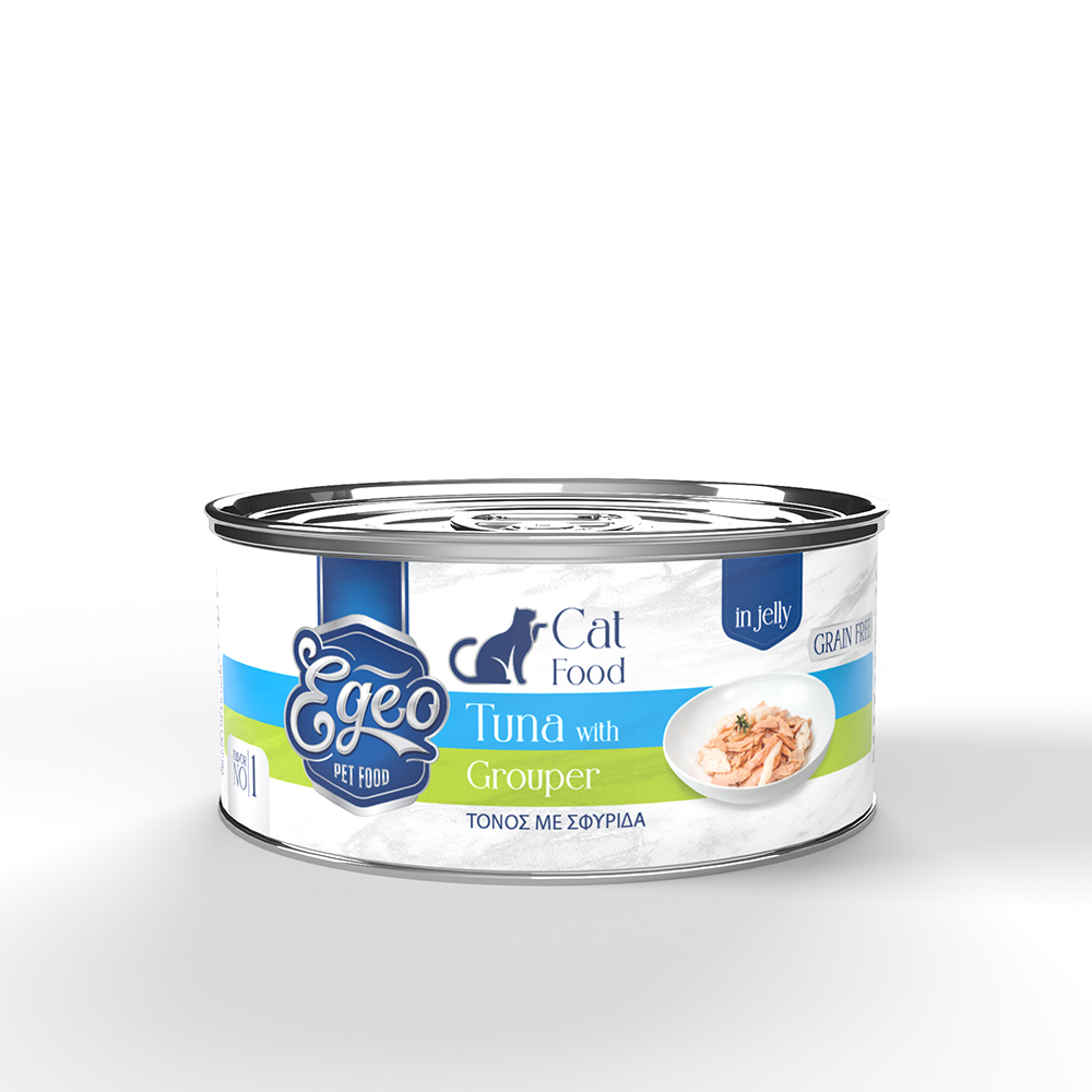 Egeo Cat Adult Τόνος Με Σφυρίδα Σε Ζελέ 85gr