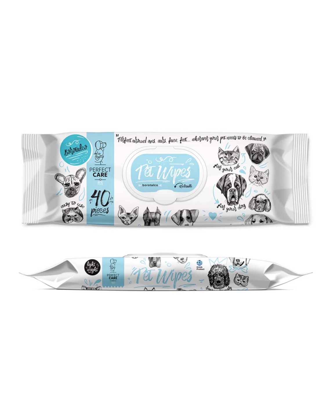 Perfect Care Pet Wipes Borotalco 40pcs