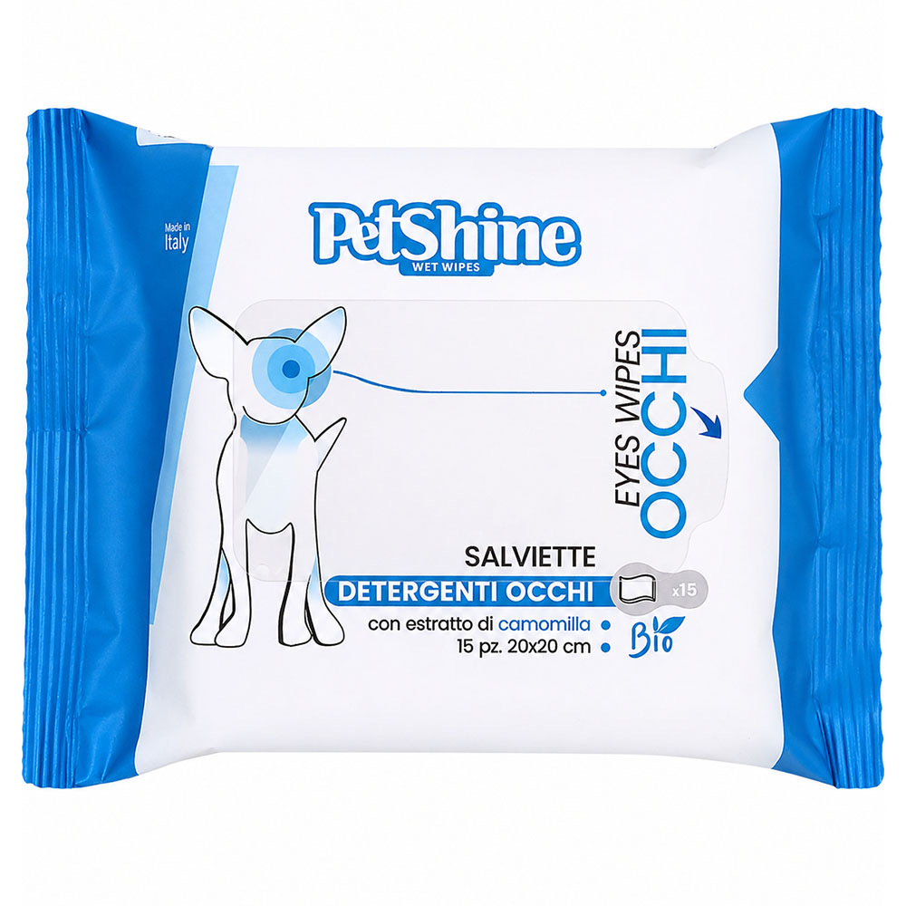 Pet Shine Υγρά Μαντηλάκια Καθαρισμού Ματιών 15τμχ