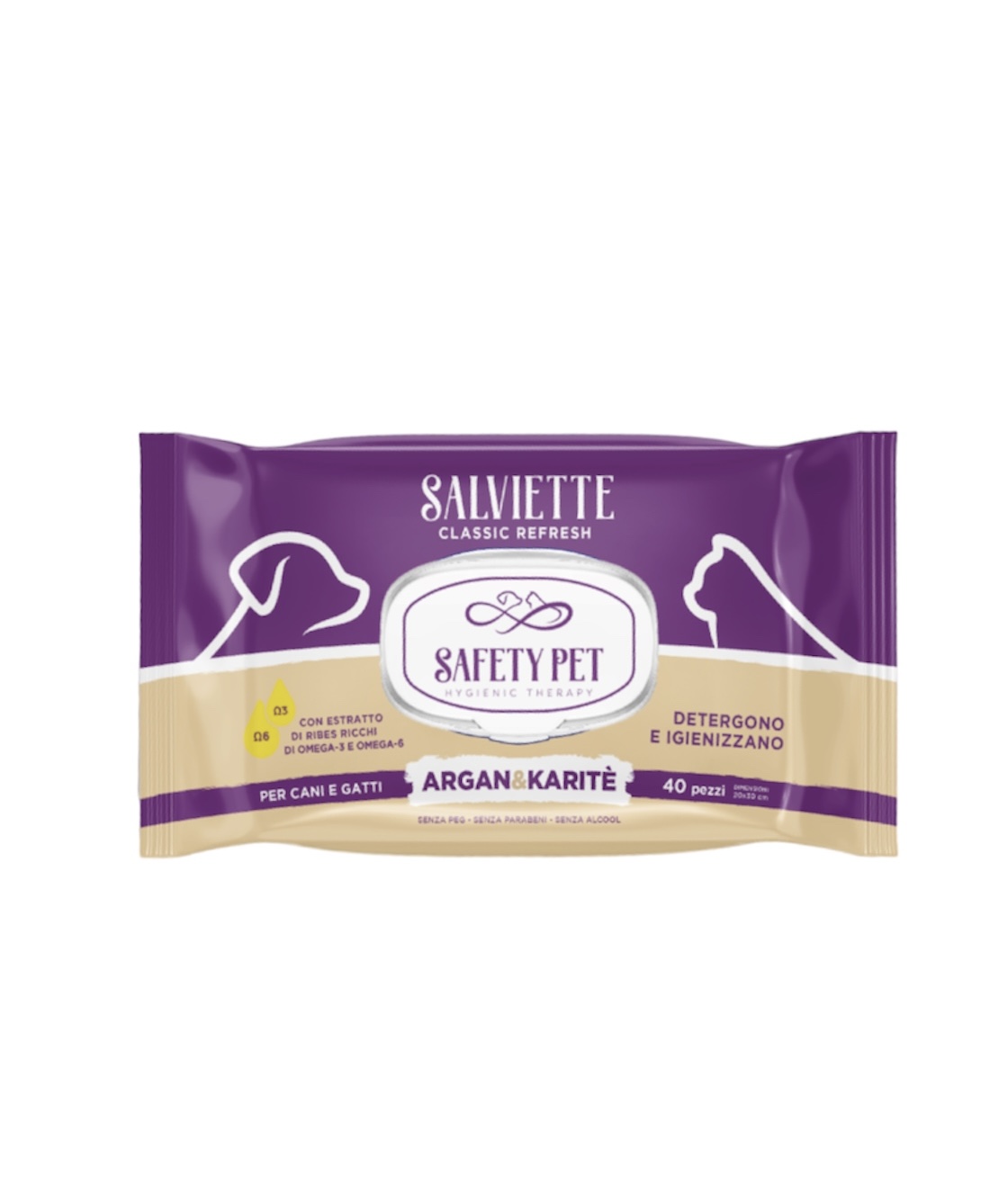 Μαντηλακια Salviette Αργκάν & Καριτέ 40pcs