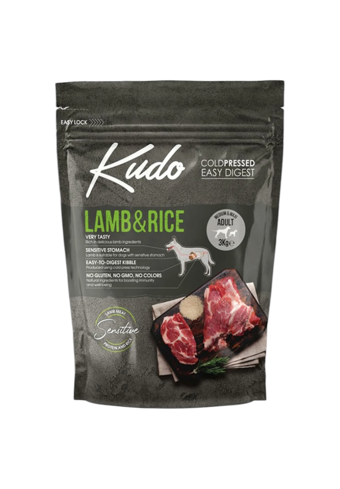 Kudo Medium & Maxi Adult Lamb & Rice 3kg