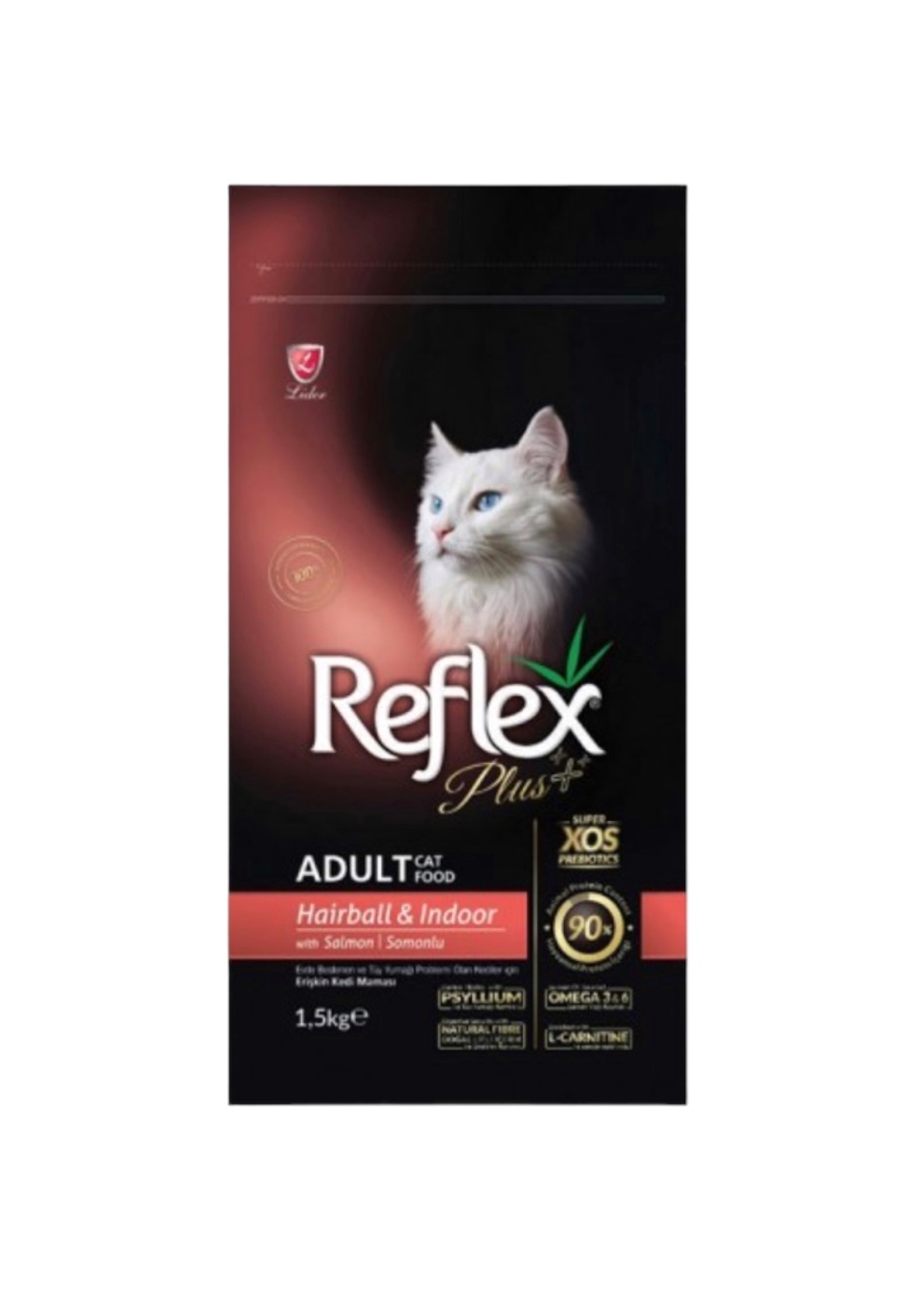 Reflex Plus Adult Cat Food Hairball & Indoor Ξηρά Τροφή για Ενήλικες Γάτες με Σολομό 1.5kg