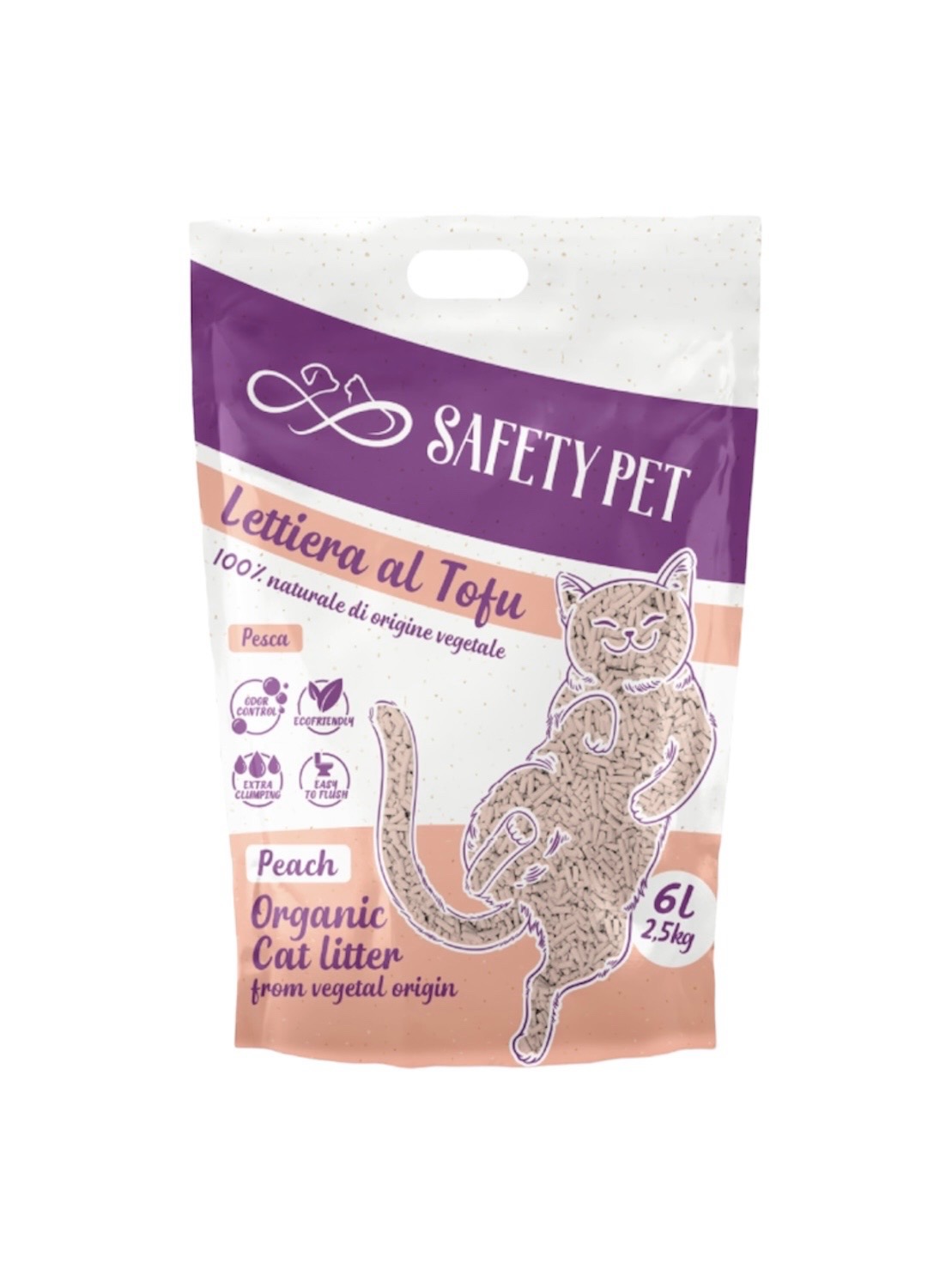 Safety Pet Tofu Peach 6lt / 2.5kg