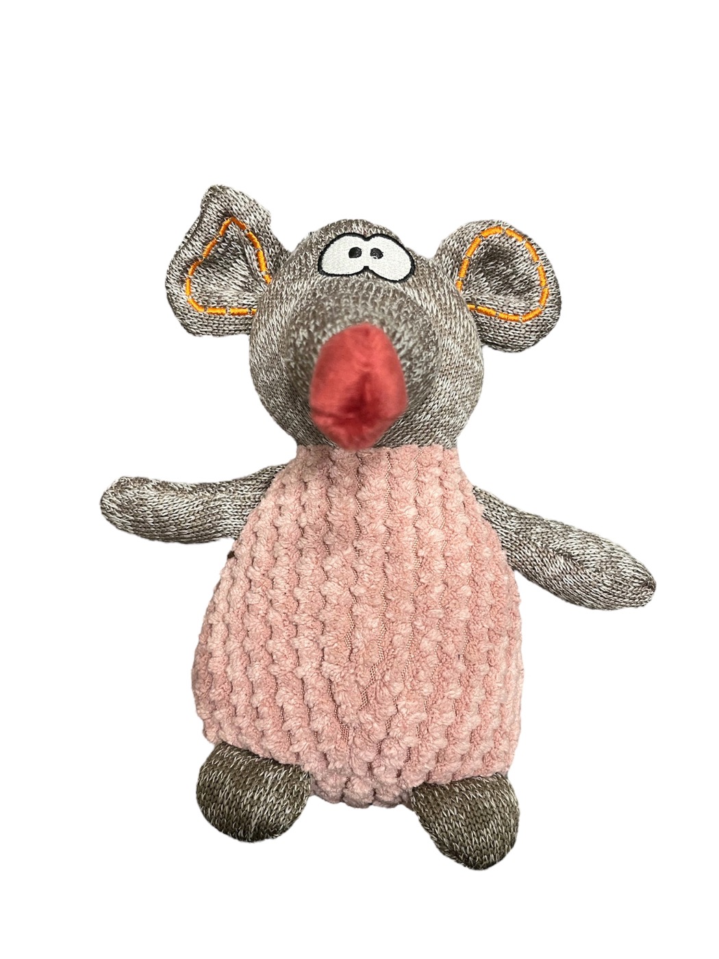 Flamingo Mouse Squeak Plush Toy 22cm