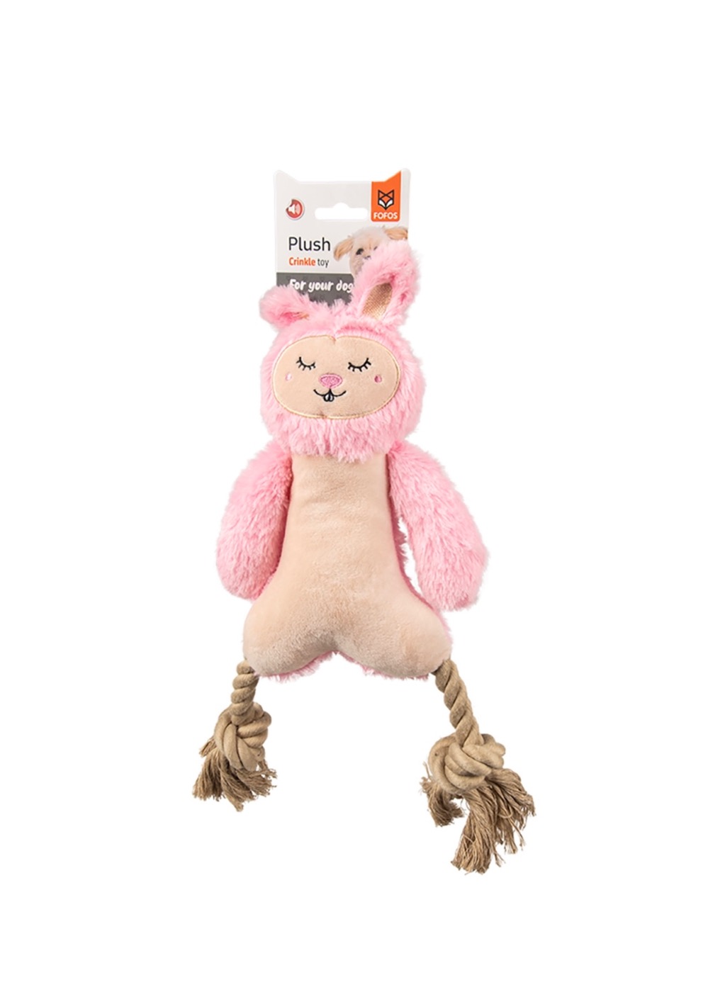 FO Παιχνίδι Σκύλου Rope leg plush rabbit 29cm