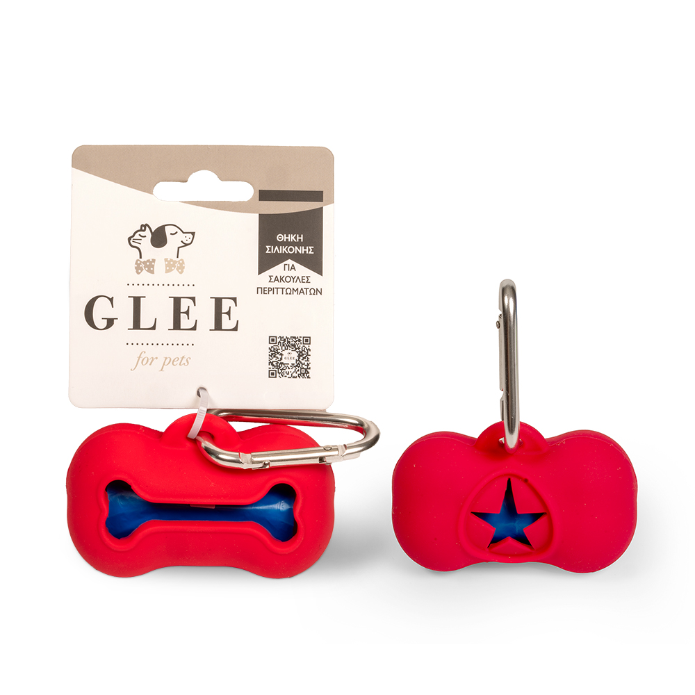 Θήκη για Σακούλες Περιττωμάτων Σιλικόνης Κόκκινο 