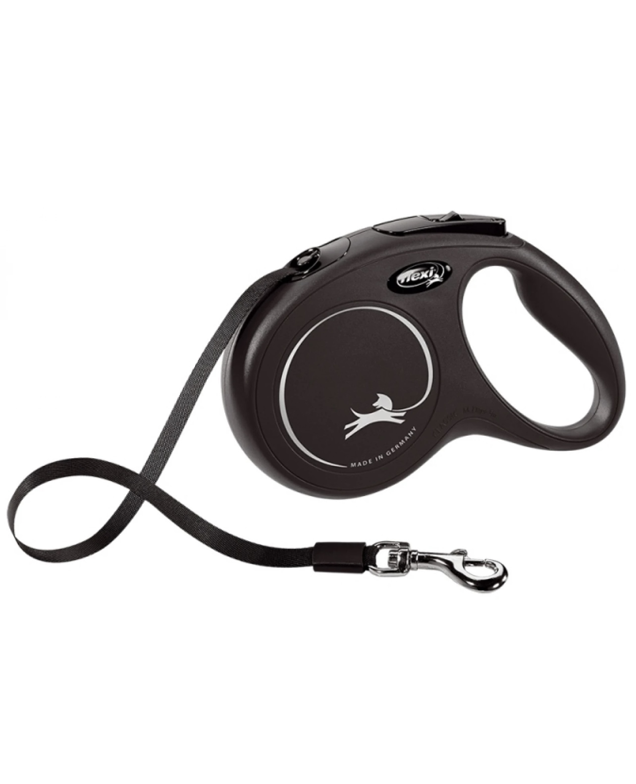 Flexi New Classic Large Ιμάντας 5m Εως 50kg Μαύρο