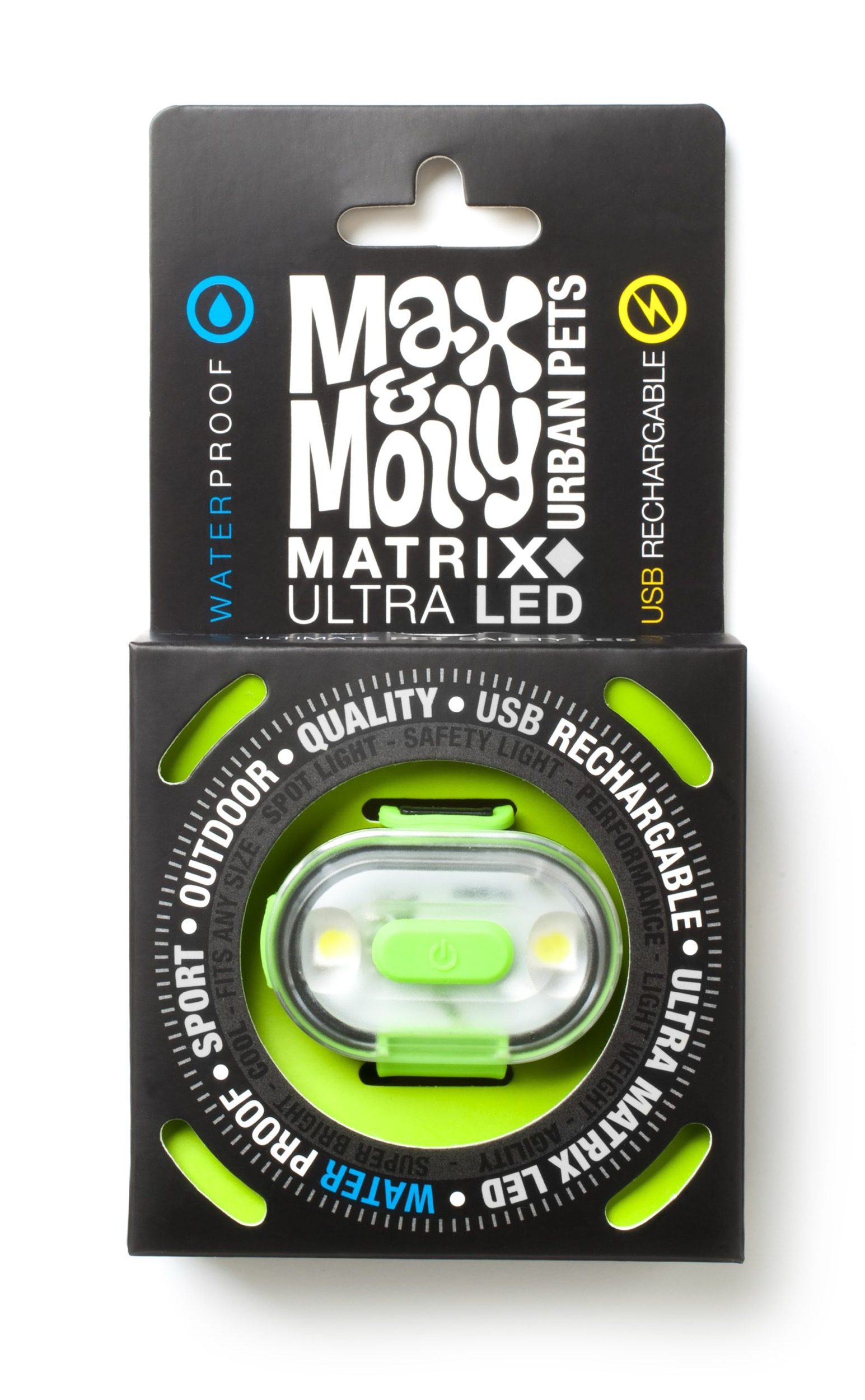 Max & Molly Matrix Ultra Led Safety Lime Green