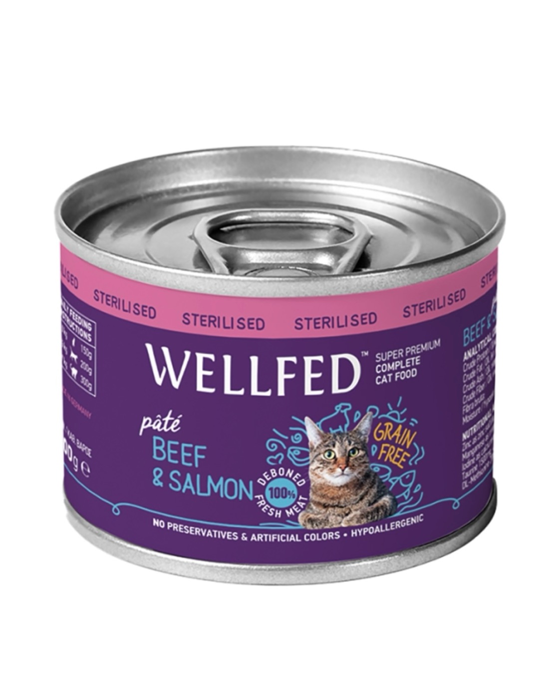 Wellfed Sterilised Beef & Salmon 200gr