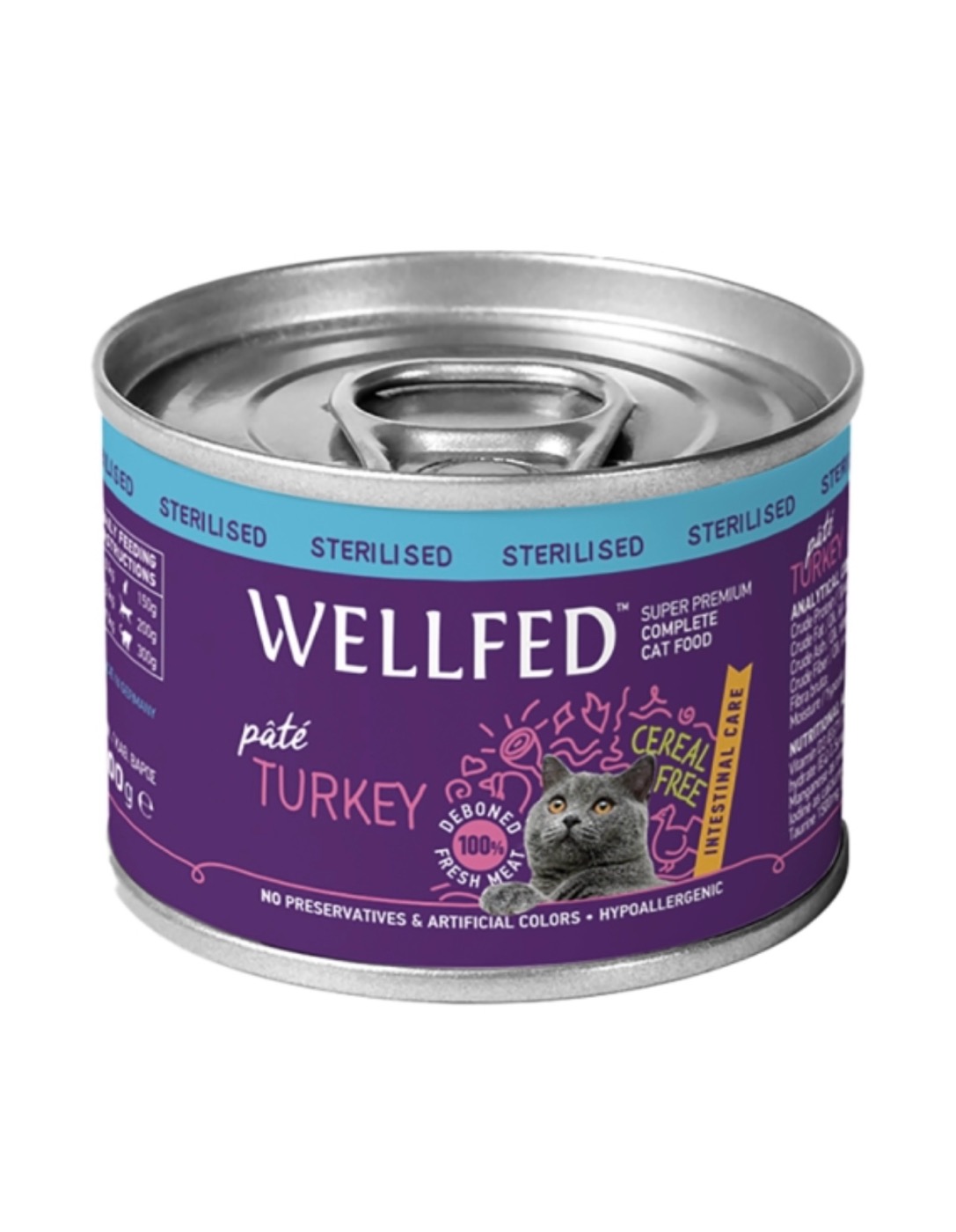Wellfed Intestinal Sterilised Turkey 200gr