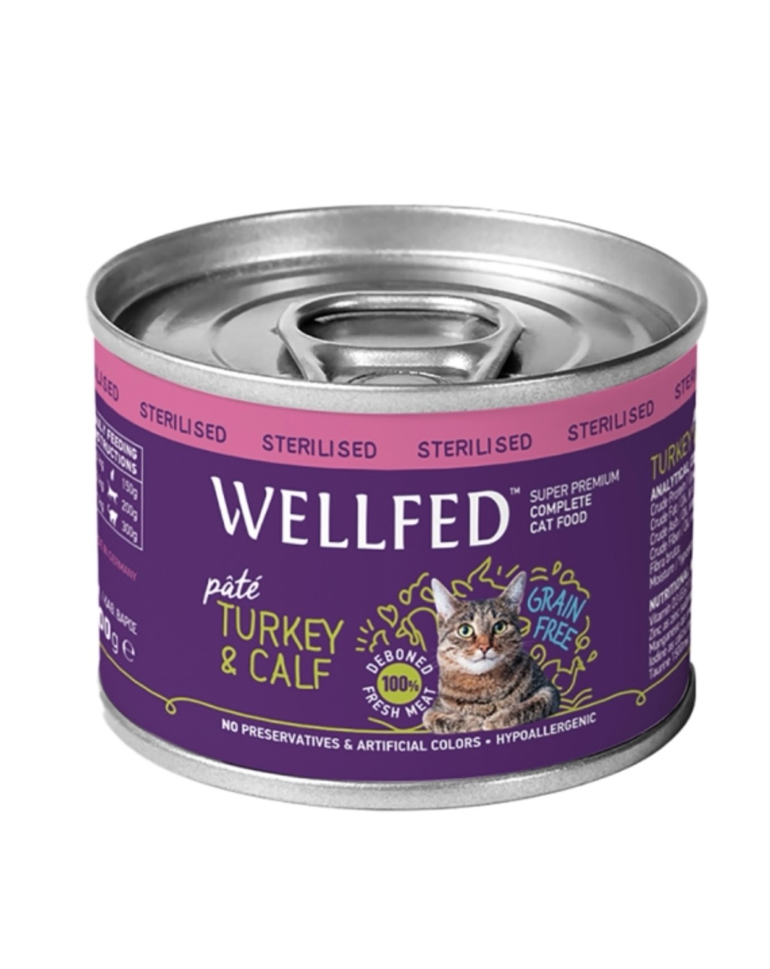 Wellfed Sterilised Turkey & Calf 200gr