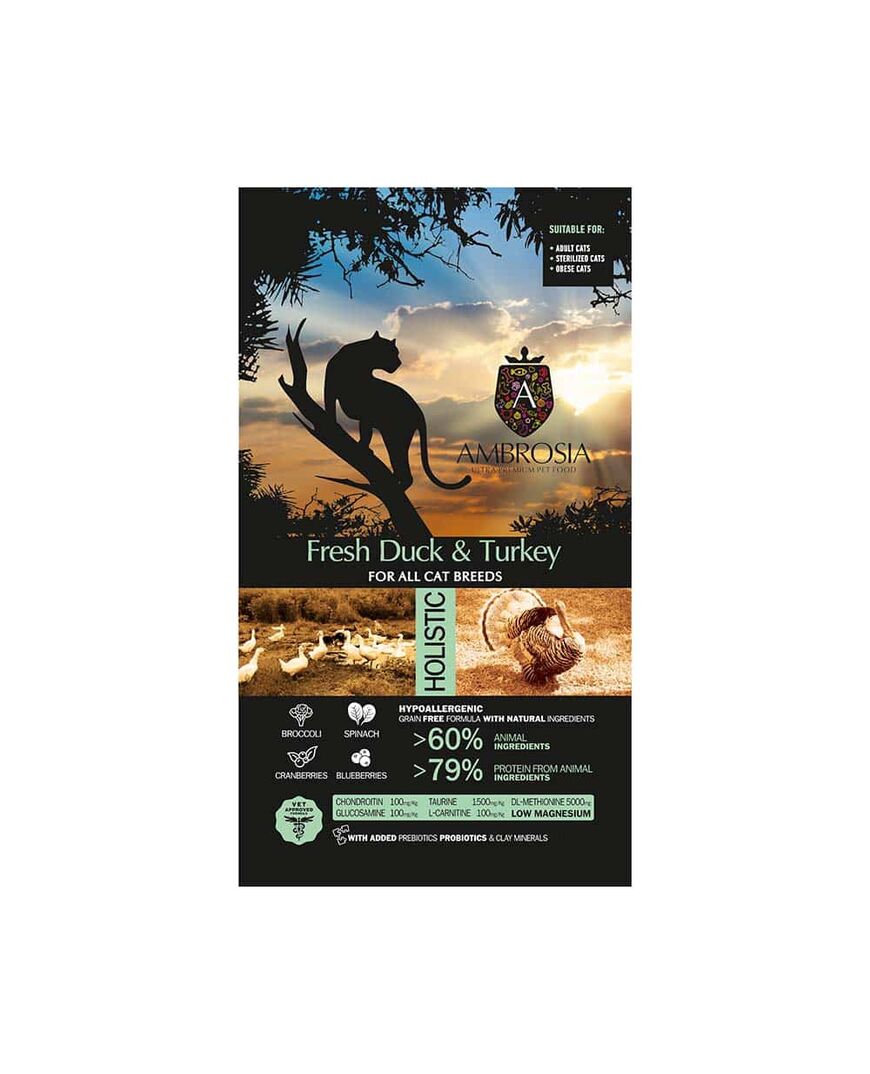 Ambrosia Cat Adult Sterilized Fresh Duck & Turkey 1.5kg