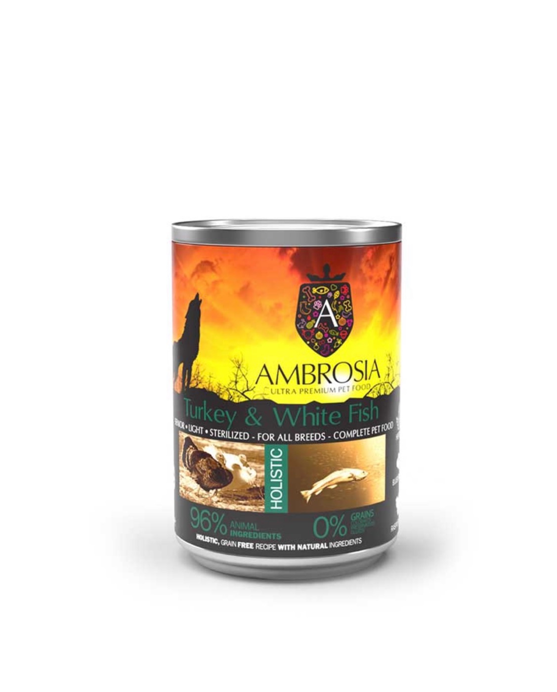 Ambrosia Grain Free Senior,Light Turkey & White Fish 400gr
