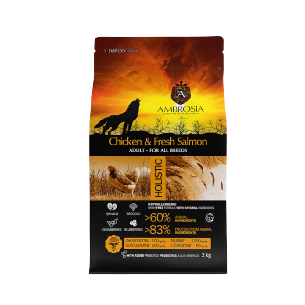 Ambrosia Holistic Adult Chicken & Fresh Salmon 12kg