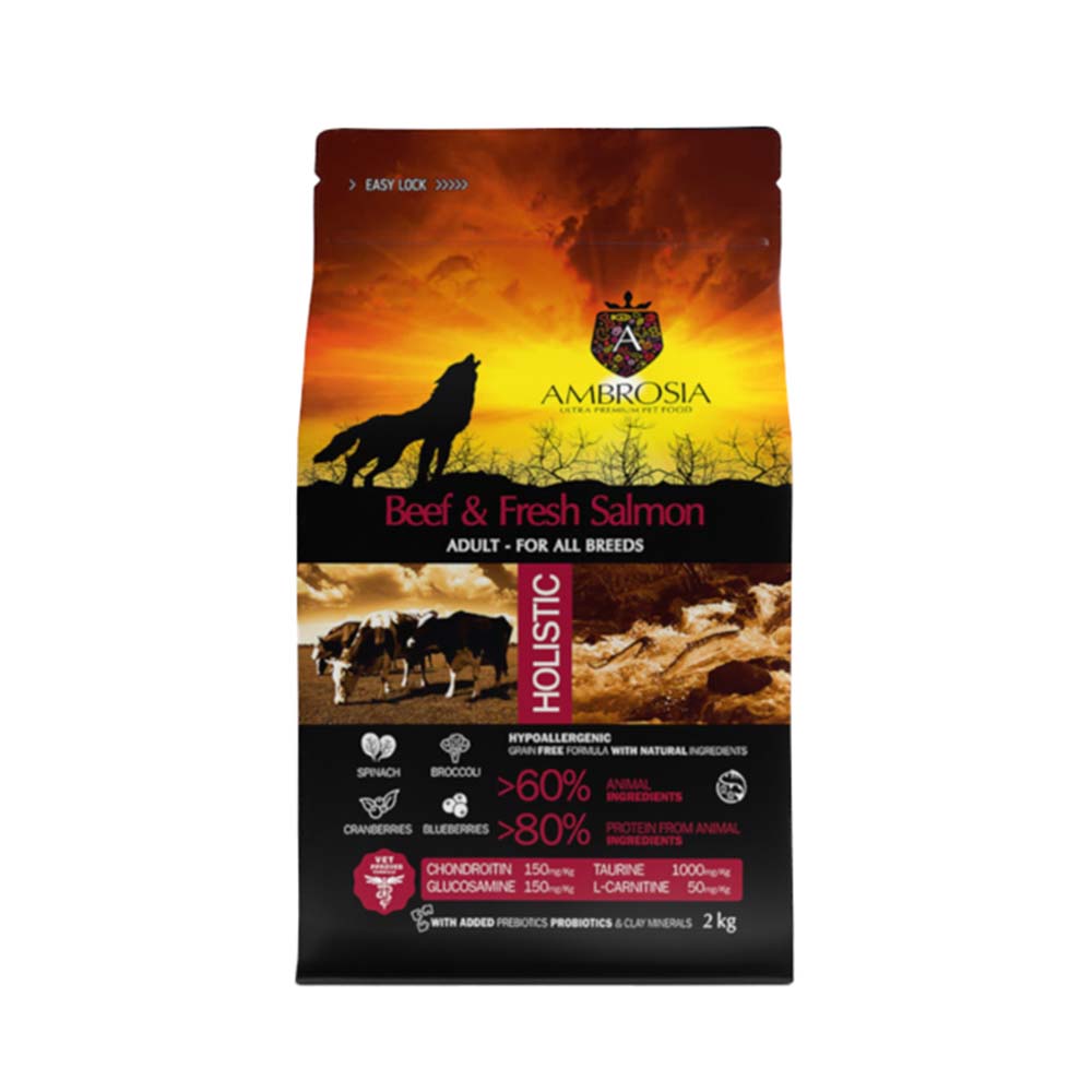 Ambrosia Beef & Fresh Salmon 2Kg