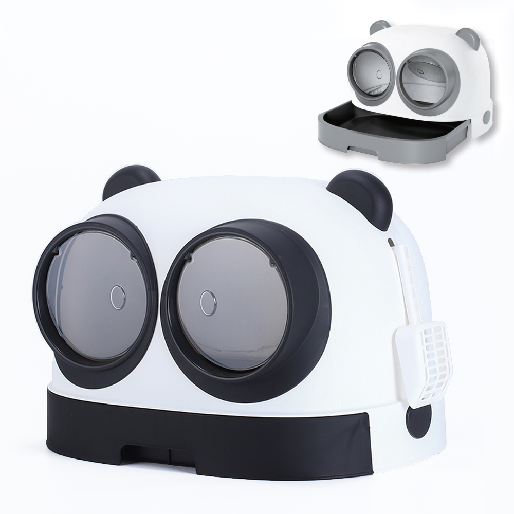 Glee Chloe Litter Box Black-White 54.1x43.7x38.9cm